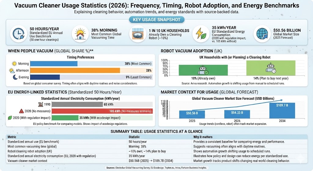 vacuum cleaner usage statistics